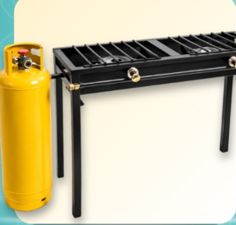 Parrilla y tanque